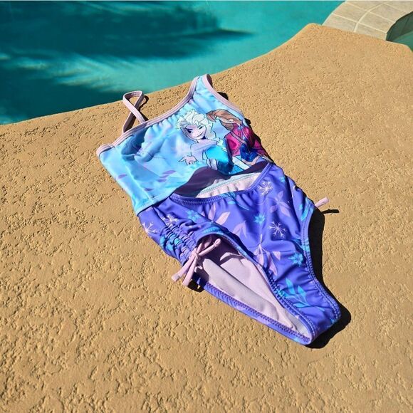 Disney's Frozen one-piece cutout tie back swimsuit - Picture 5 of 16